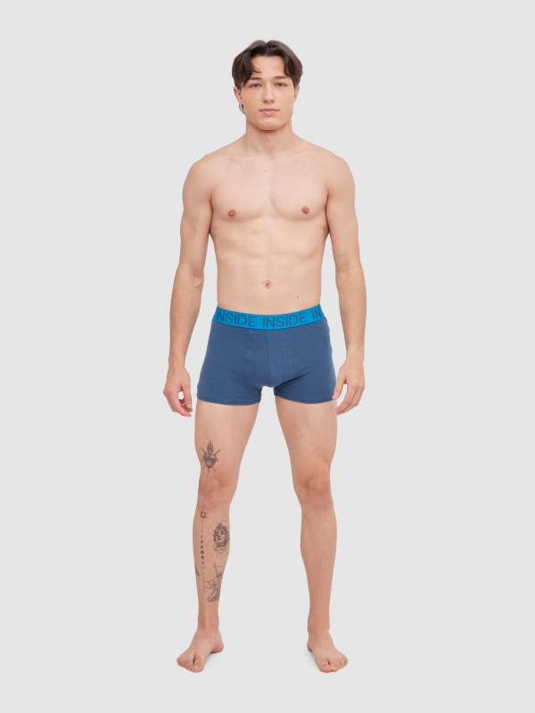 Cuecas boxer Pack 4 multicolorido vista meia frontal