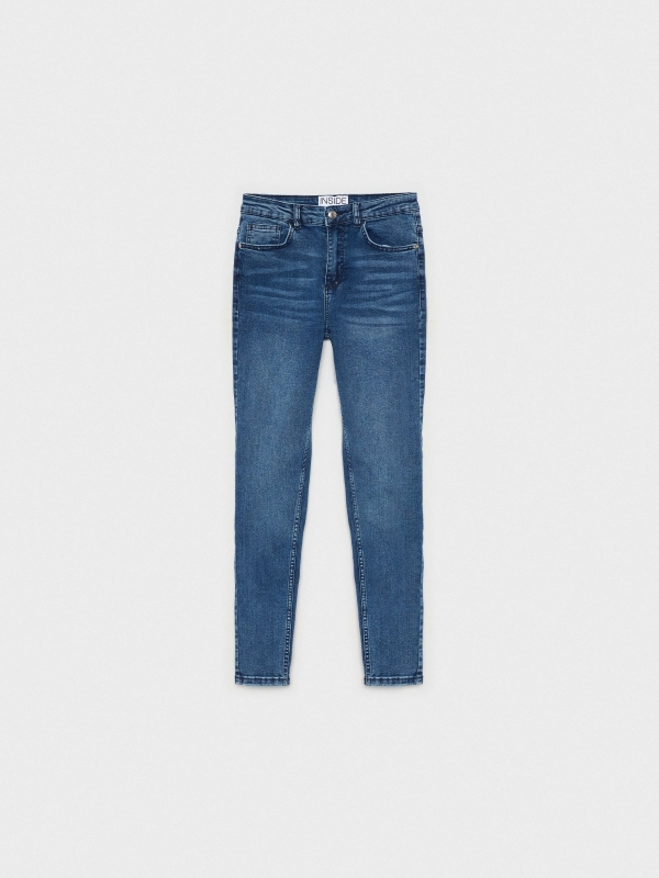 Basic blue skinny jeans blue detail view