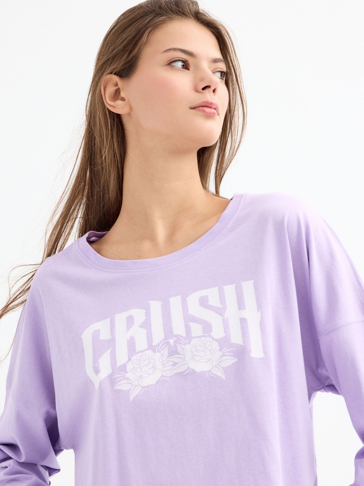  Crop Crush T-shirt mauve