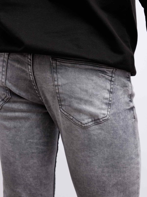 Grey super slim jeans grey detail view