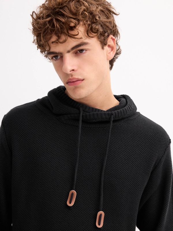  Basic pullover collar black