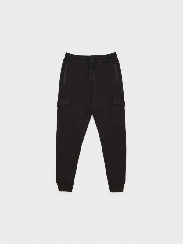  Plush jogger pants black