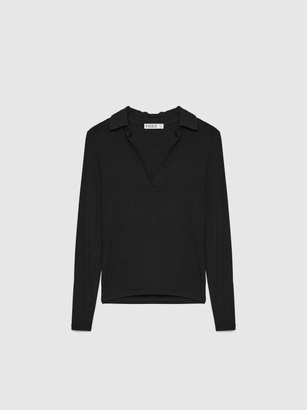  Polo neck T-shirt black