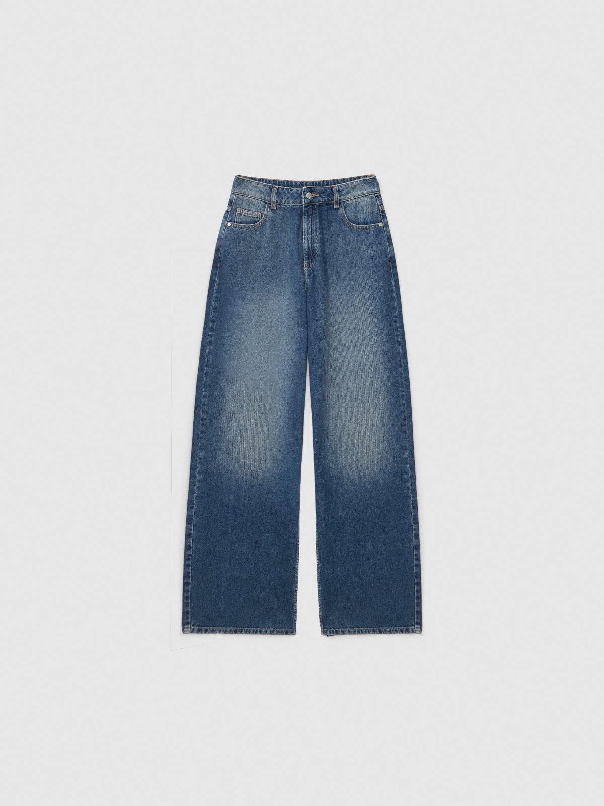 Wide Leg High Rise Jeans blue detail view