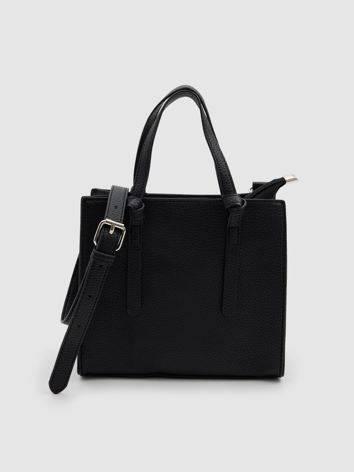 Bolso shopper negro vista general trasera