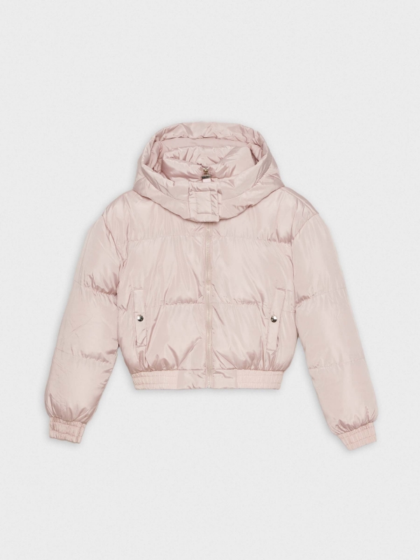  Regular quilted jacket light pink front view