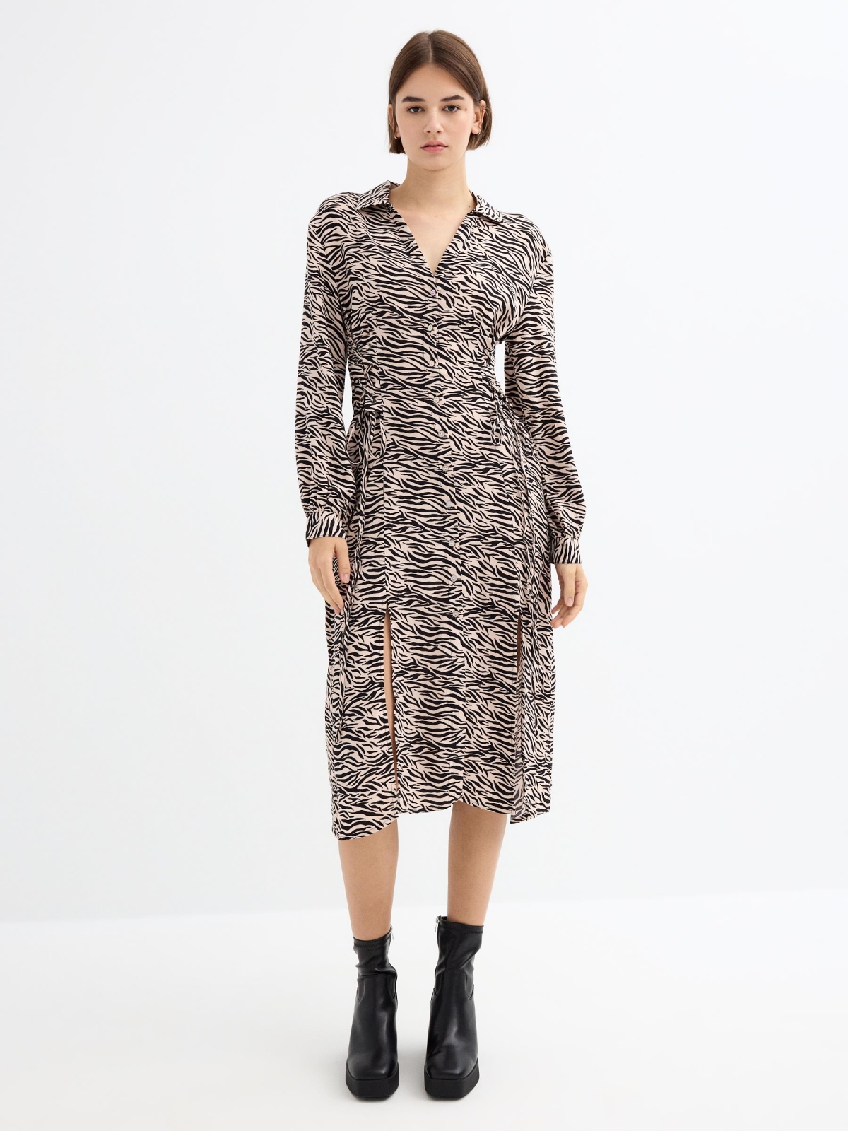 Midi shirt dress