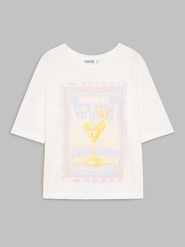  Vermouth 3/4 sleeve t-shirt off white front view