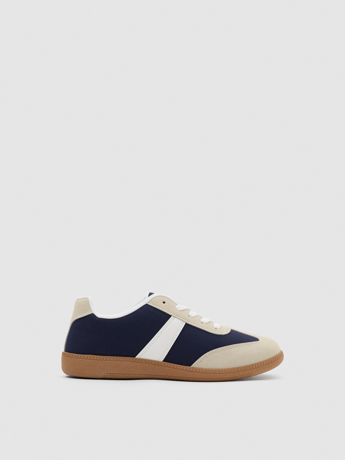 Combined retro sneakers navy