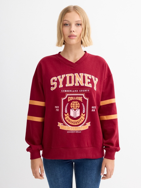 Sweatshirt oversized Sydney granada vista meia frontal