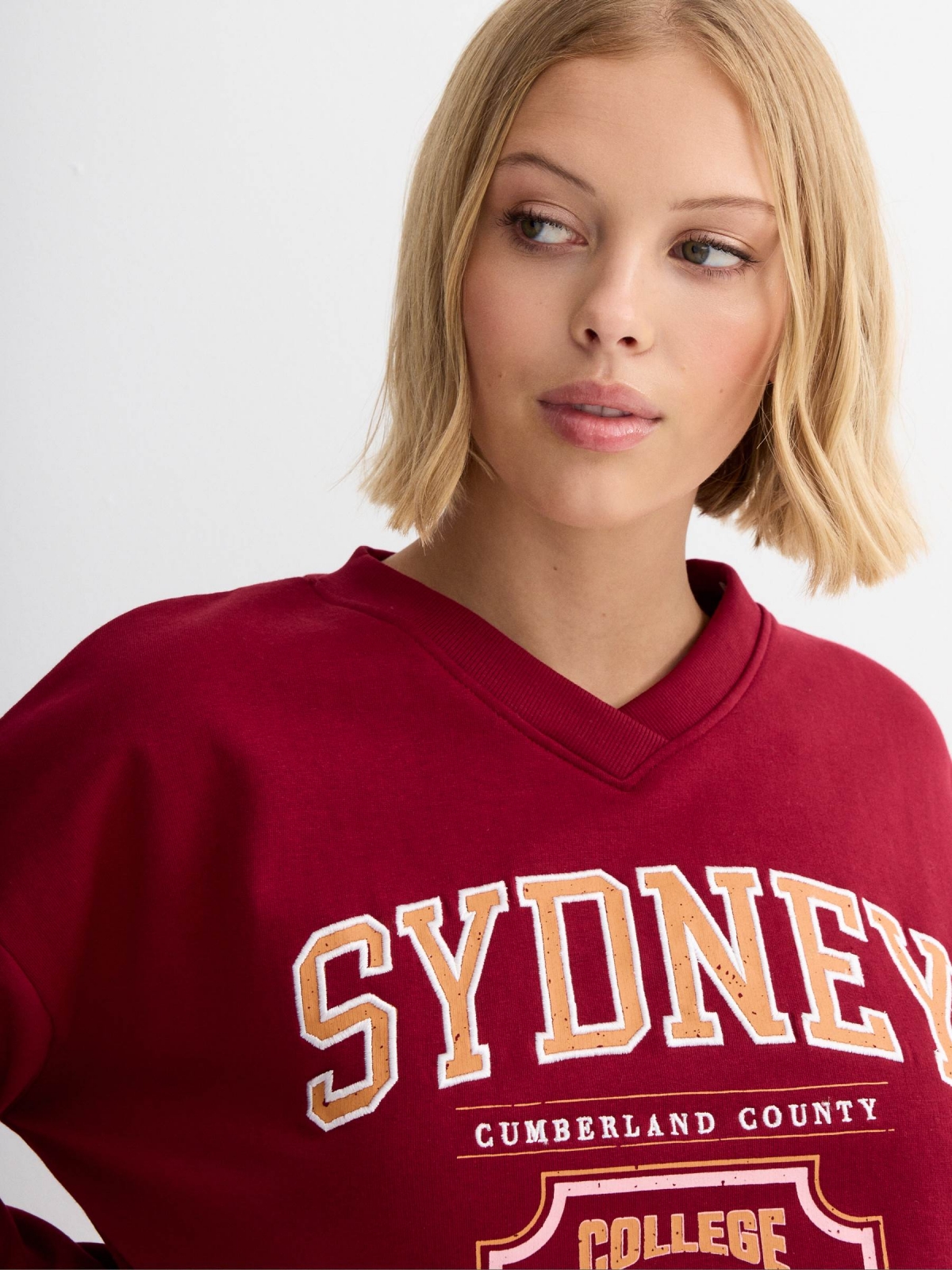  Sudadera oversized Sydney granate