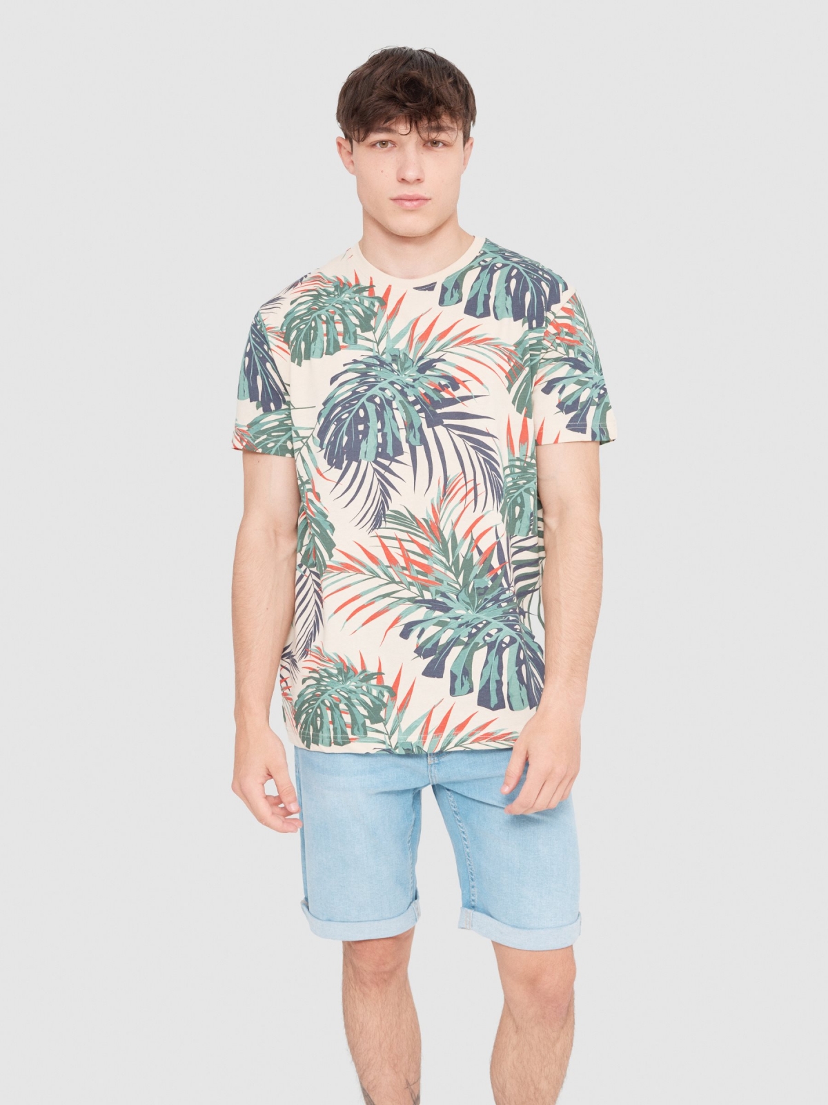 Tropical leaves t-shirt