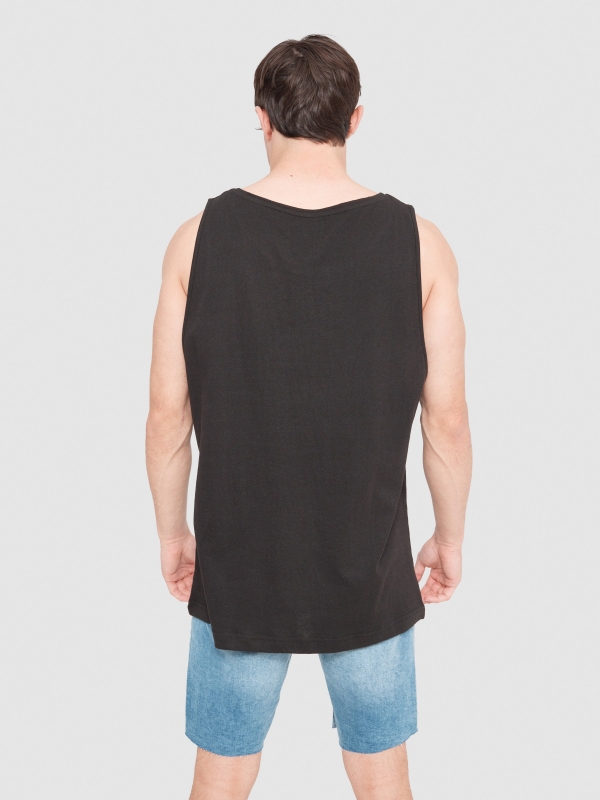 L.A. tank top black middle back view