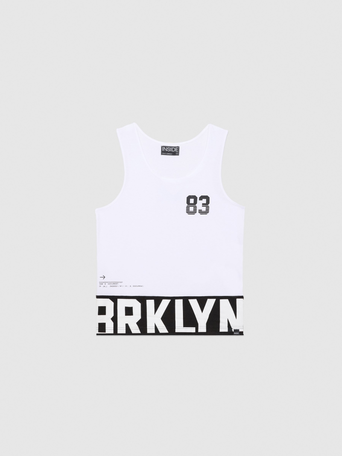  Camiseta tirantes Broklyn blanco