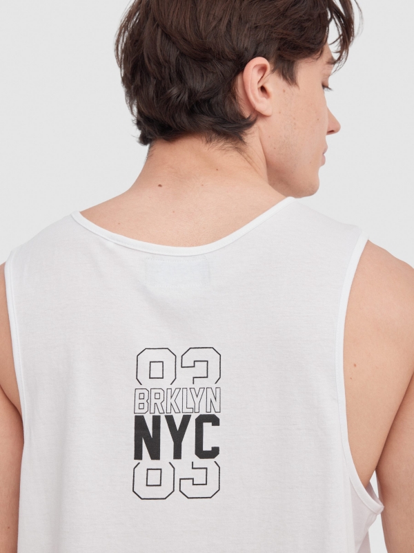 Broklyn tank top white detail view