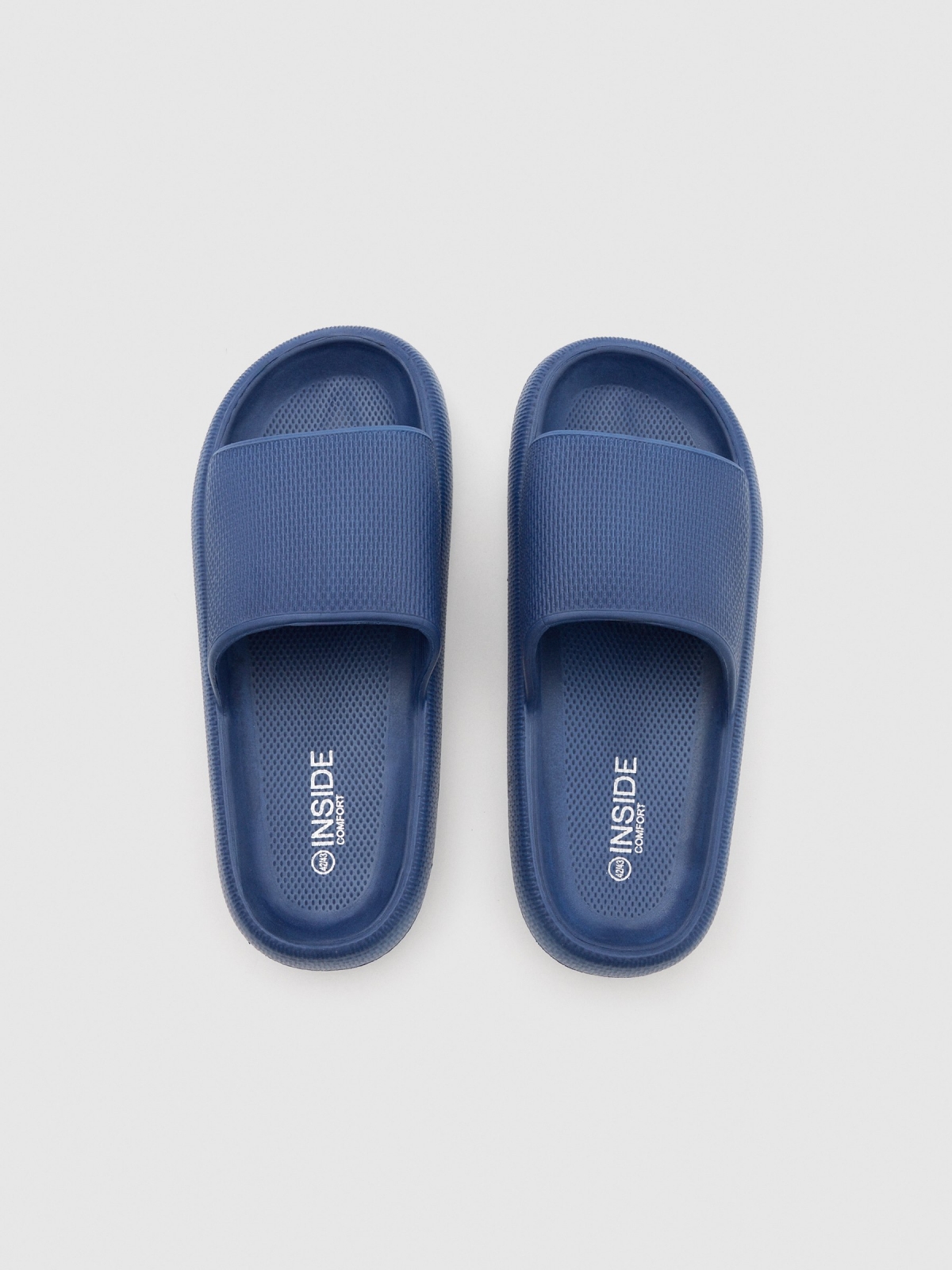 Beach flip flops with platform navy