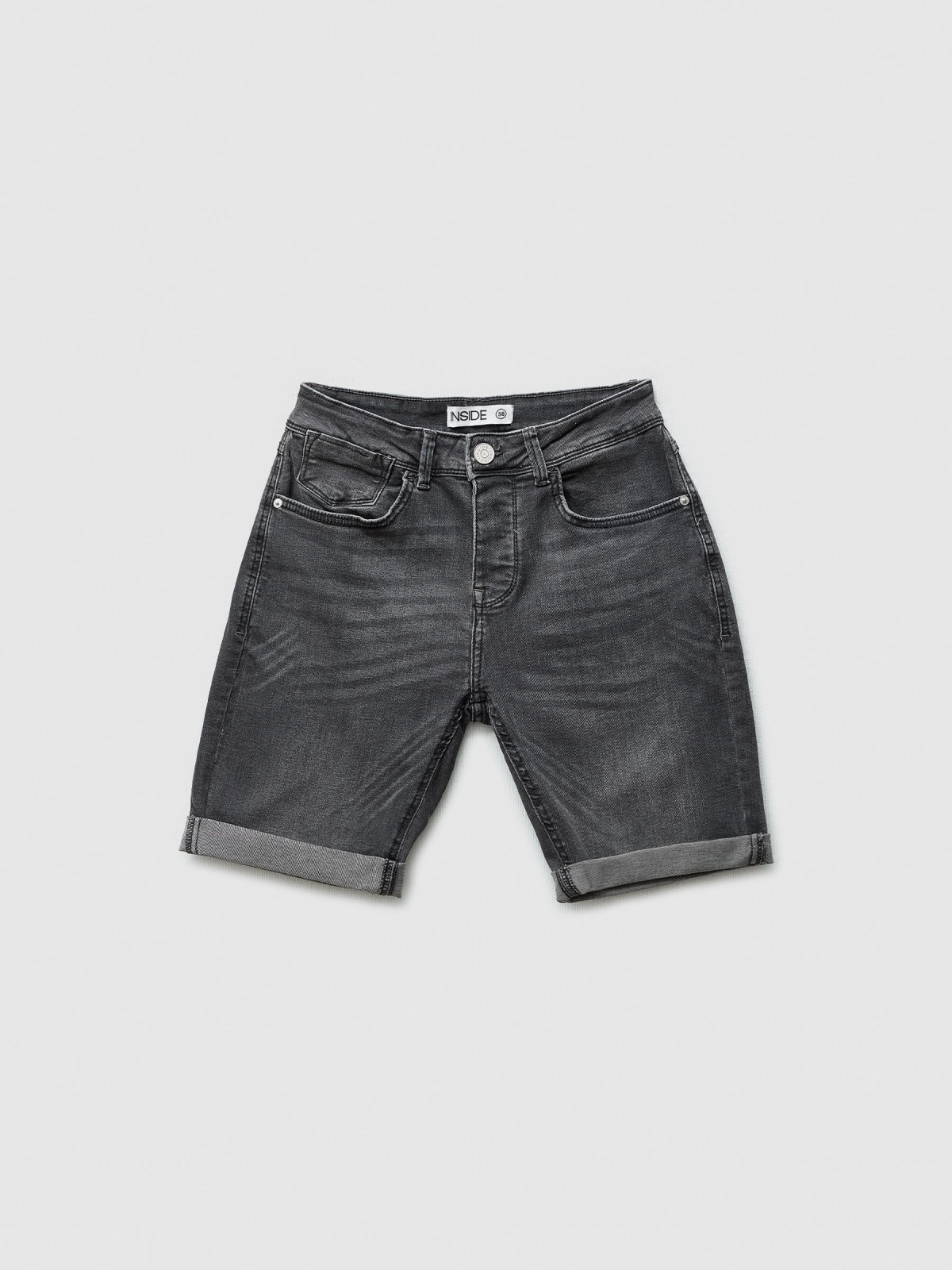  Bermuda denim gris lavado gris oscuro