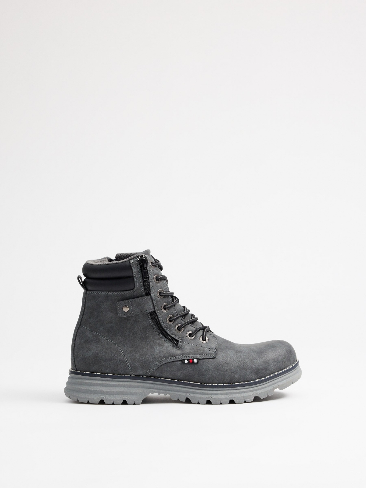 Grey mountaineering boot