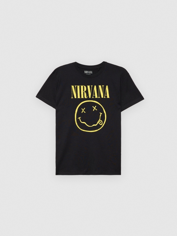  Camiseta Nirvana negro