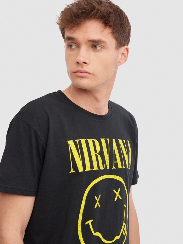 Nirvana T-shirt black detail view