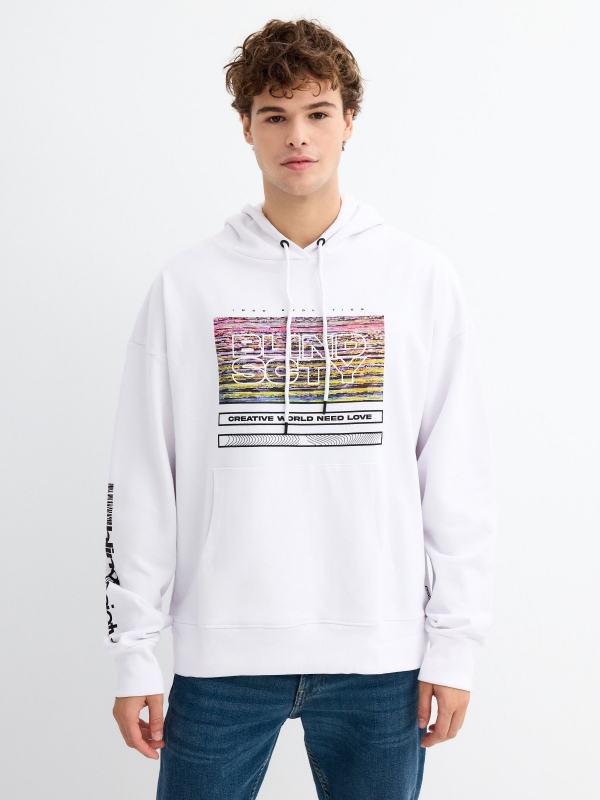 Sudadera Blind SCTY blanco vista media frontal