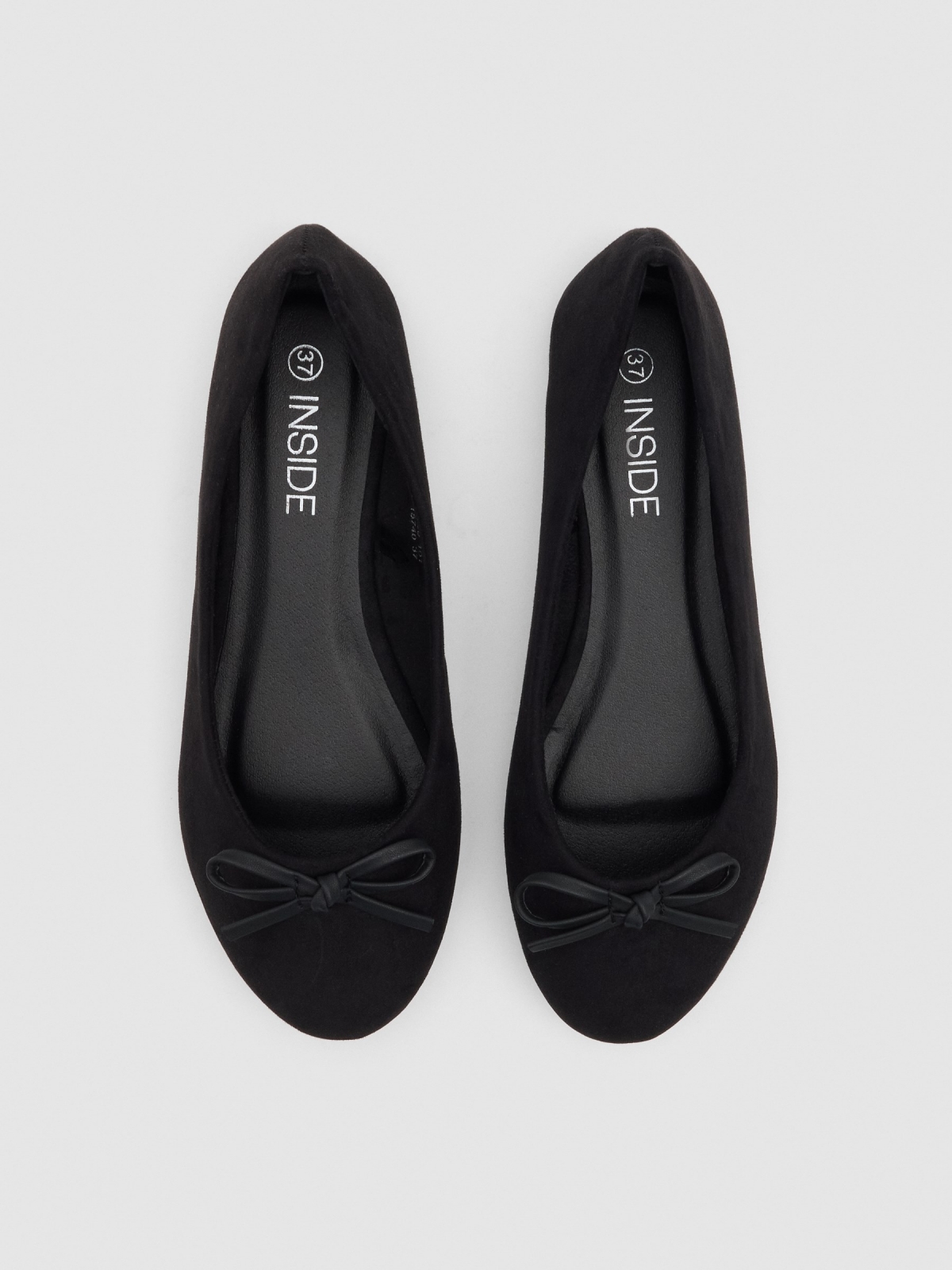 Basic ballerinas with bow black detail view