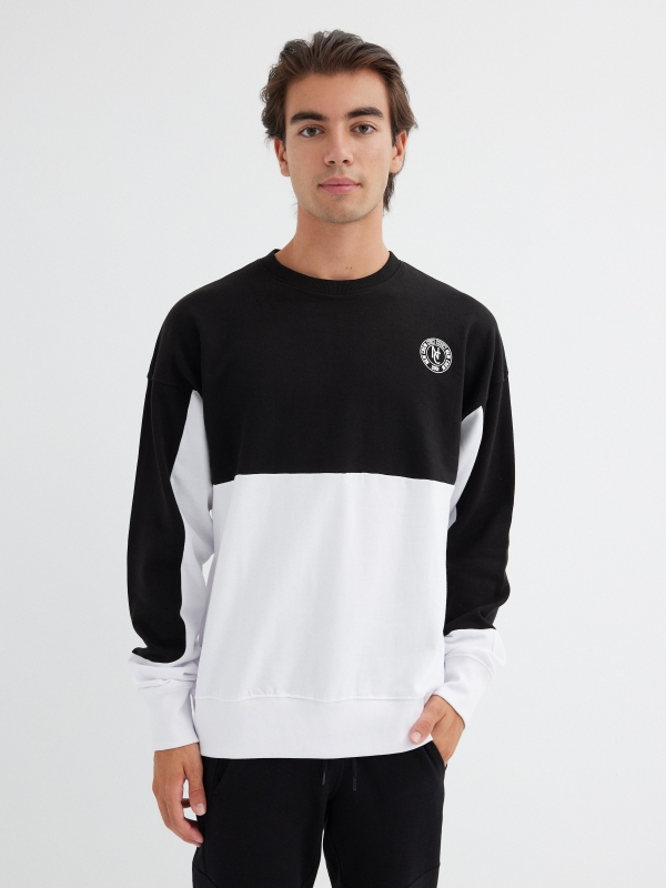 New crew color block sweatshirt