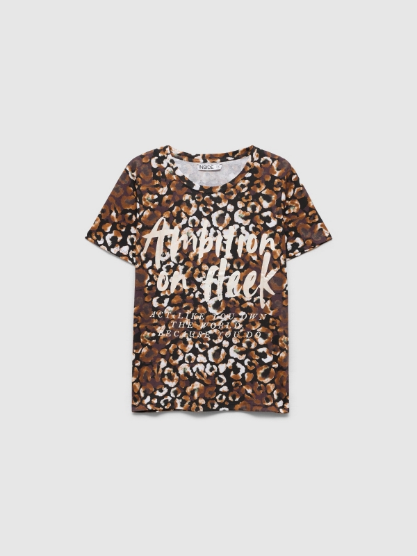  Short sleeve animal print t-shirtfront view