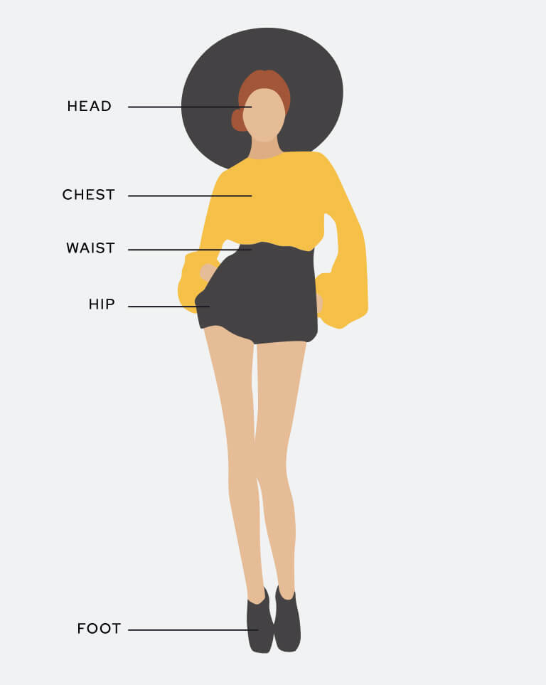 Women's size guide Inside